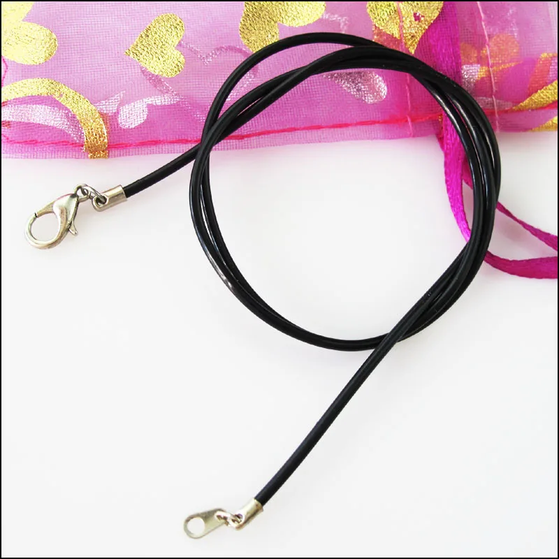 Set Of 10 Black Adjustable Leathers Cords Necklace Rope Choker