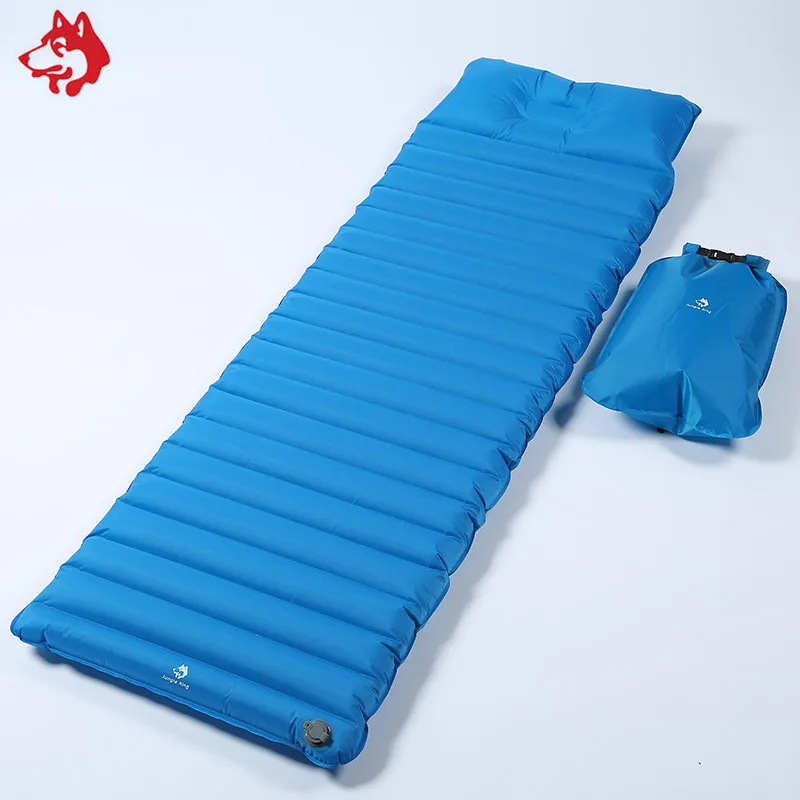 Durable nylon+TPU coating sleeping pad outdoor travelling camping hiking mattress with inflator