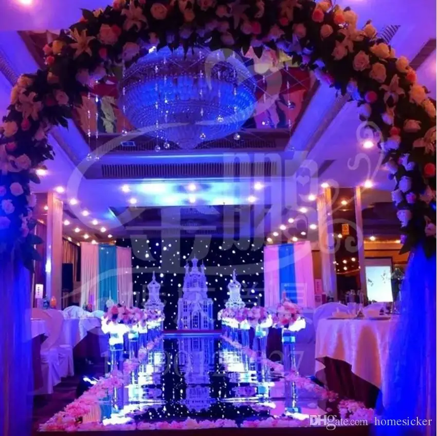 Luxury Wedding Centerpieces Aisle Runner Mirror Carpets For Wedding T Station Decoration Gold Silver Purple Rose Red color Available