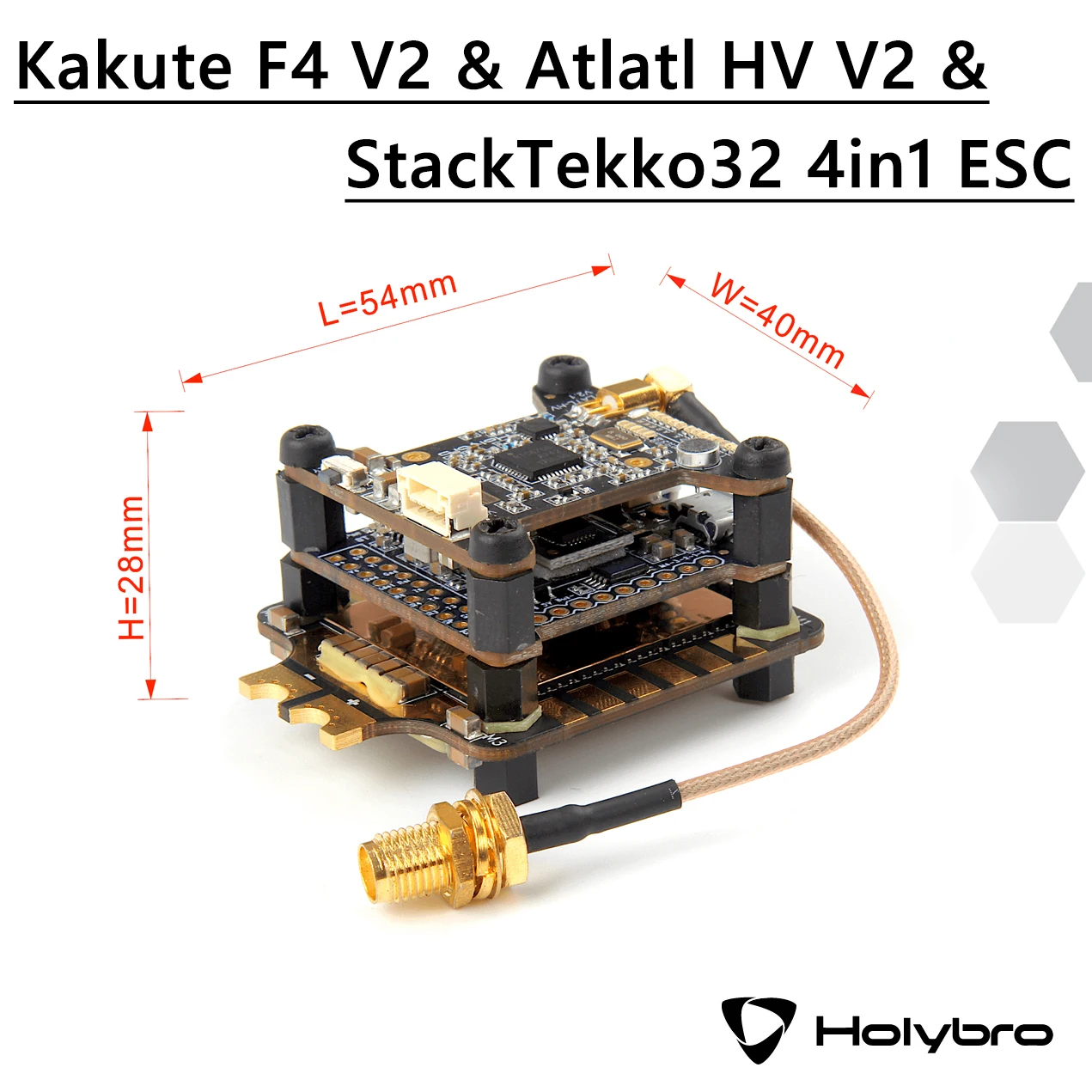 Holybro Kakute F4 Контроллер полета и Atlatl HV V2 5 8G видео передатчик Tekko32 4 в 1 35A ESC комбо для