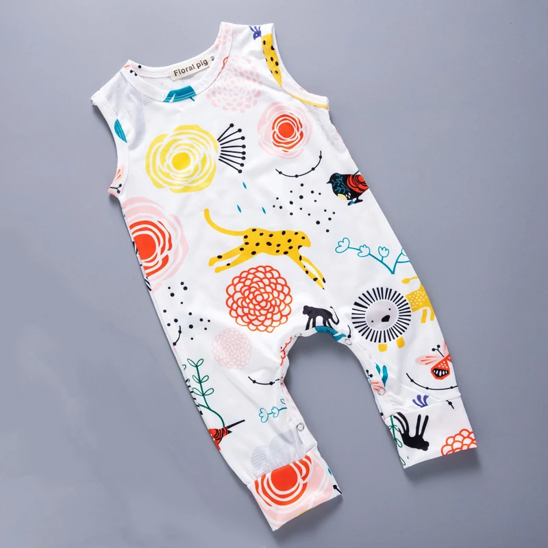 tropical baby romper