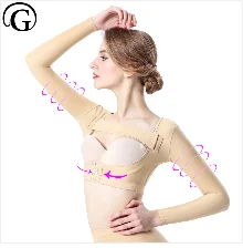 Корректор осанки, корректирующее средство для рук, для похудения, верхний пояс для рук, женские компрессионные топы на плечах, женские поддерживающие подтяжки спины