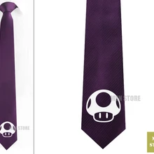 Братья Марио 1up гриб Мужские жаккардовые тканые облегающий узкий 2," галстук 6 см Галстук Свадебная вечеринка галстук для жениха запонки LK070M