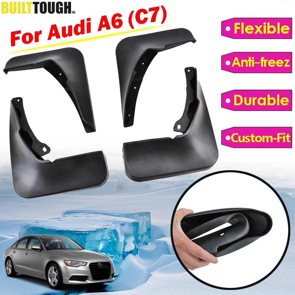 

MOLDED MUD FLAPS ACCESSORIES FIT FOR AUDI A6 C7 2011-2015 MUD FLAP SPLASH GUARDS FRONT & REAR SEDAN AVANT QUATTRO 2012 2013 2014