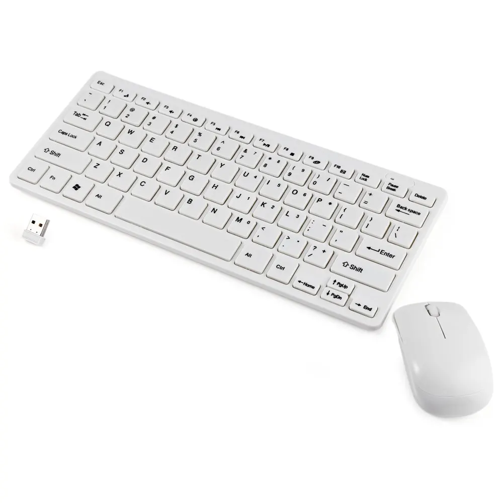 New fashion optical ultra thin 2 4ghz wireless usb mini keyboard mouse