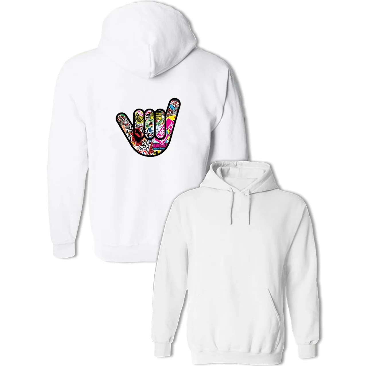 

Jdm Sticker Bomb Decal Colorful Fingers Women Men Hoodie Vintage Tribe Totem Girl Boy Sweatshirt Dreamcatcher Unisex Streetwear