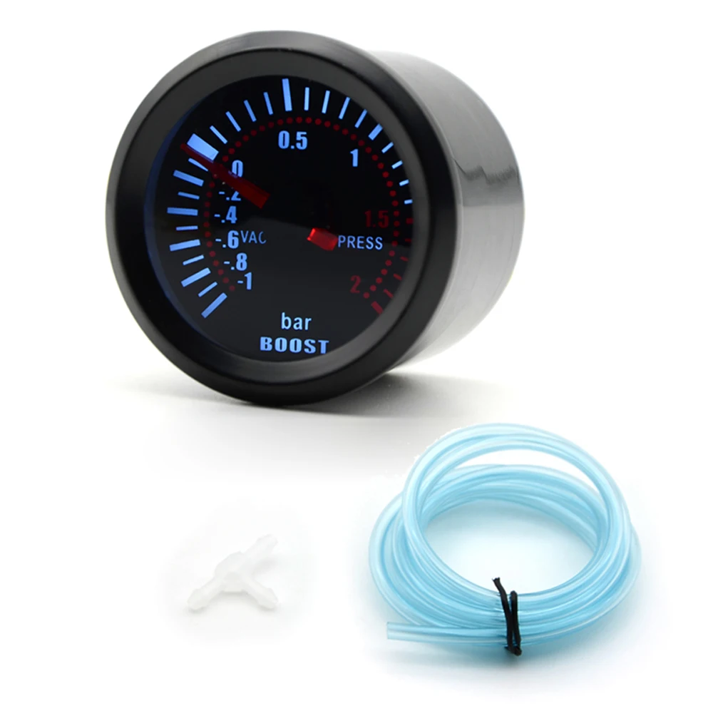 

Universal 52mm 2 LED Car Turbo Boost Pressure Gauge Meter Smoked Lens 35 Psi