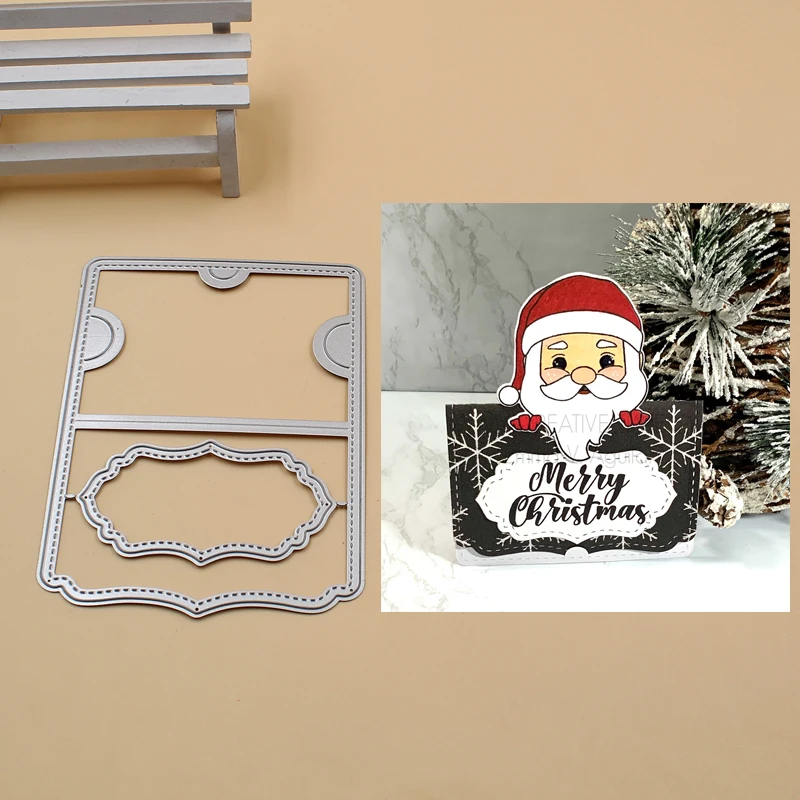 Подарочный держатель для карт, вырубные формы, рождественские штампы, металлические Вырубные штампы, трафареты для DIY скрапбукинга, штамп для альбомов, тиснение бумажных карт