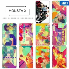 10 шт./компл. K-pop MONSTA X Mini 6-й альбом липкие фото карты Новая мода карты с кристаллами наклейки