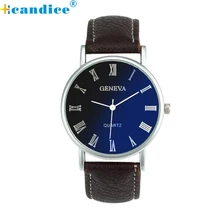Reloj 2017 New Bestselling Males Ladies Blue Ray Glass Quartz Analog Wrist Watch Watches Dropshipping 17feb8