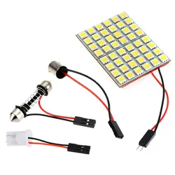 Автомобильная парковка света 48 SMD 5050 Панель яркий 48 Светодиодный Панель 12 v T10 W5W гирлянда светодиодный лампы лампа освещение салона