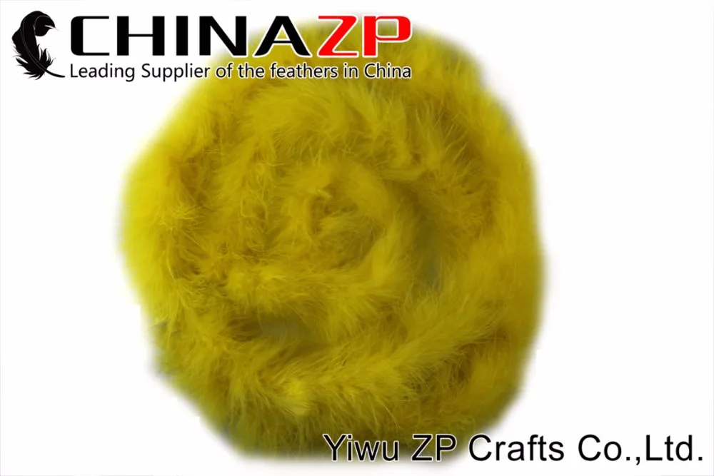 Yellow marabou feather boa  (1)