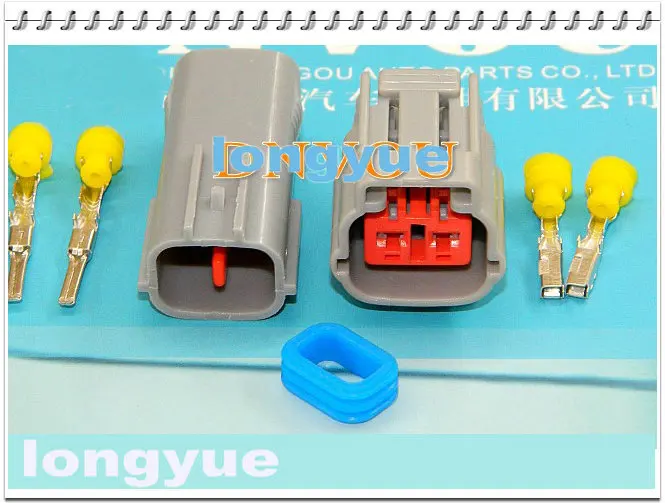 longyue 10 Kit 2 pin Way sealed headlamp connector male and female kit foglight socketin Lamp