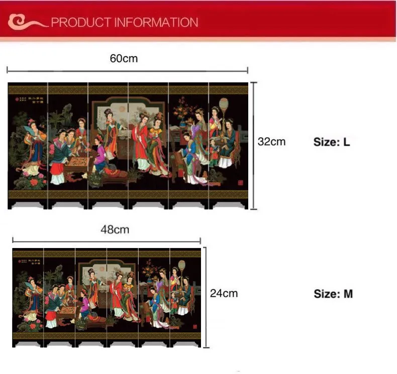 Мини ширмы 6 присоединился к панели декоративные роспись по дереву бебу сон в красном особняки Двенадцать Jinling дамы заколки для девочек