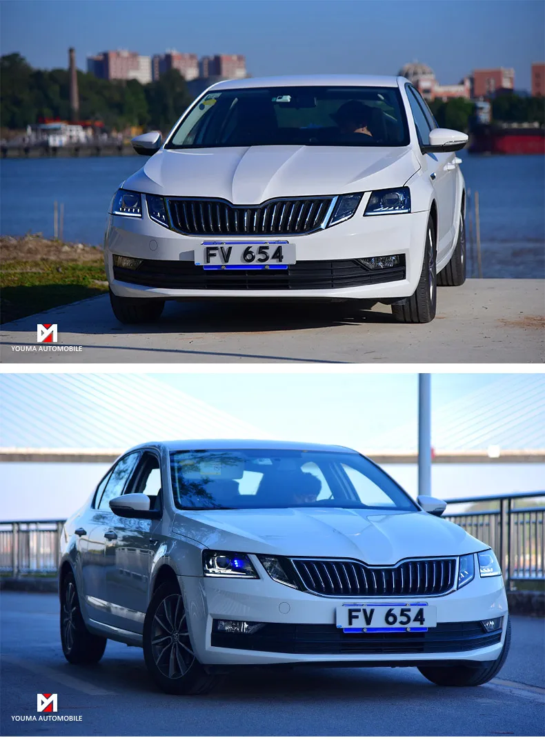 KOWELL автомобильный Стайлинг Головной фонарь для Skoda Octavia фары светодиодный DRL Биксеноновые линзы автомобильные аксессуары