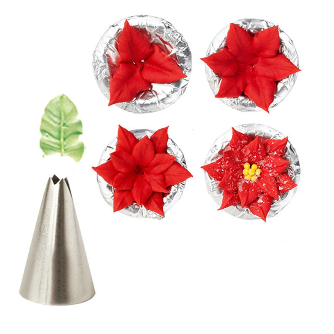 

Hot Sale 1 PC Leaves Nozzle Stainless Steel Icing Piping Nozzle Pastry Tips Cake Decor Tool