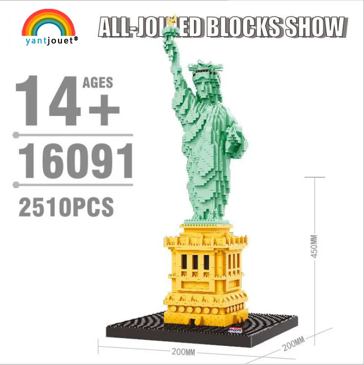 

Yant Jouet DIY 14+ 3D Blocks World Architecture Statue of Libe 2510pcs Children Building Gift High Quality Splicing Toy Birthday