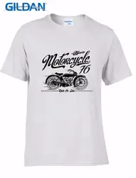 2019 Лето 100% хлопок для мужчин модные тенденции Досуг Футболка Винтаж мотоцикл рисованной Графический Motorcycler футболки для фанатов