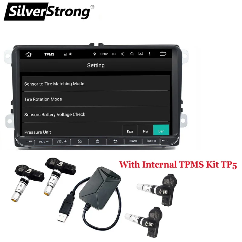 Top SilverStrong Android9.1 Car Multimedia player for VW Passat Radio Car DVD for Golf for Tiguan for Vento GPS Option DAB TPMS 3