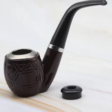 Резная шкала смоляные трубы дымоход двойной фильтр деревянная курительная трубка травяная табачная трубка сигара наргиле дымошлифовальная машина Дым LF08