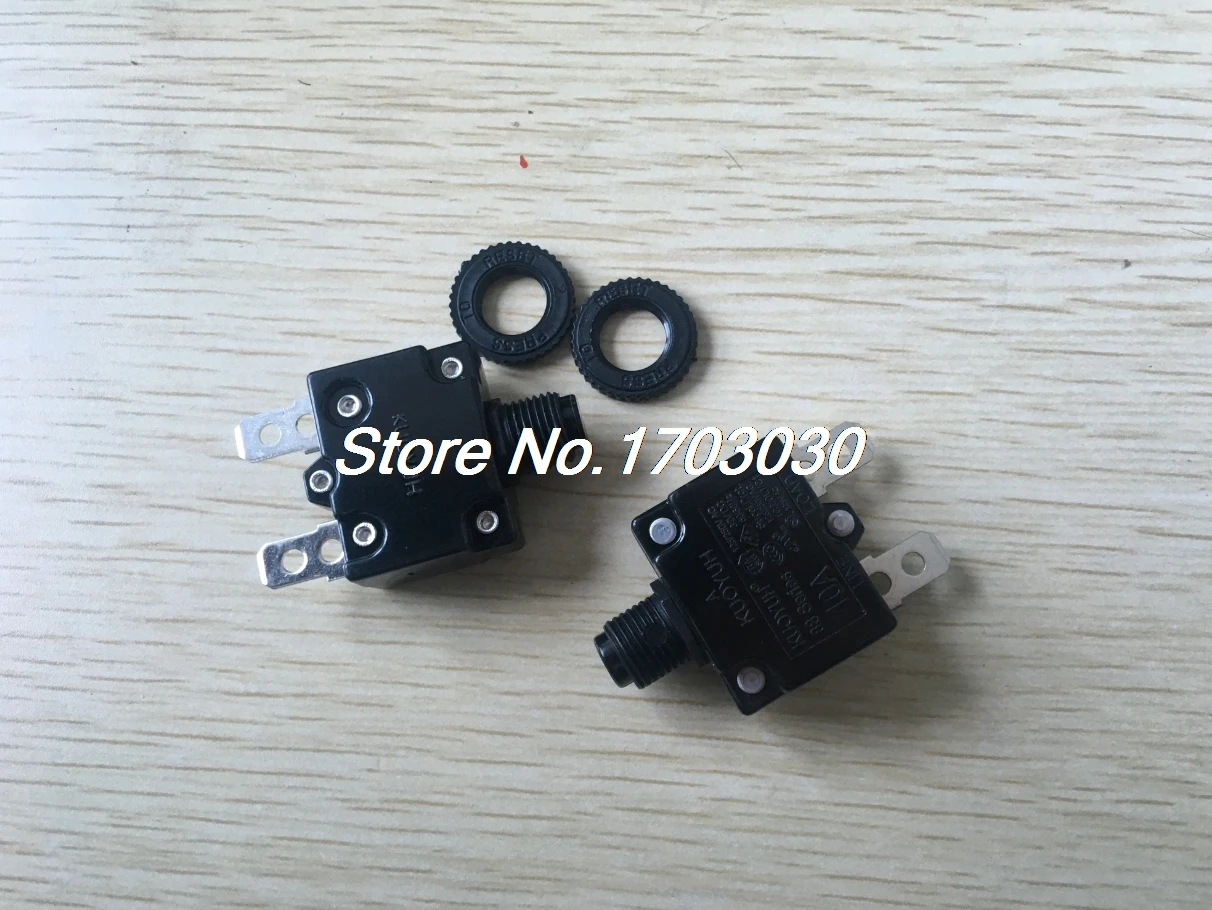 

2 pcs 10A amp RESET BUTTON FUSE thermal overload fuse