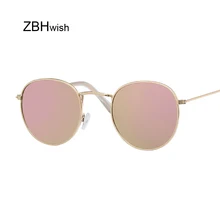 Новые Классические круглые солнцезащитные очки для женщин, маленькие винтажные Ретро солнцезащитные очки для женщин, для вождения, металлические солнцезащитные очки для женщин s