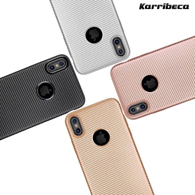 carbon fiber silicone case iphone x (9)