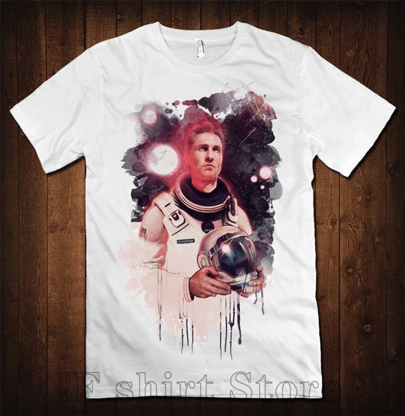 

Interstellar Art T-Shirt men funny print women tops tee Casual O-neck tshirts