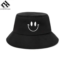 Evrfelan бренд смайлик ведро шляпы для женщин Открытый Рыбалка широкая шляпа мужчины кепка для защиты от ультрафиолета унисекс уличные шляпы