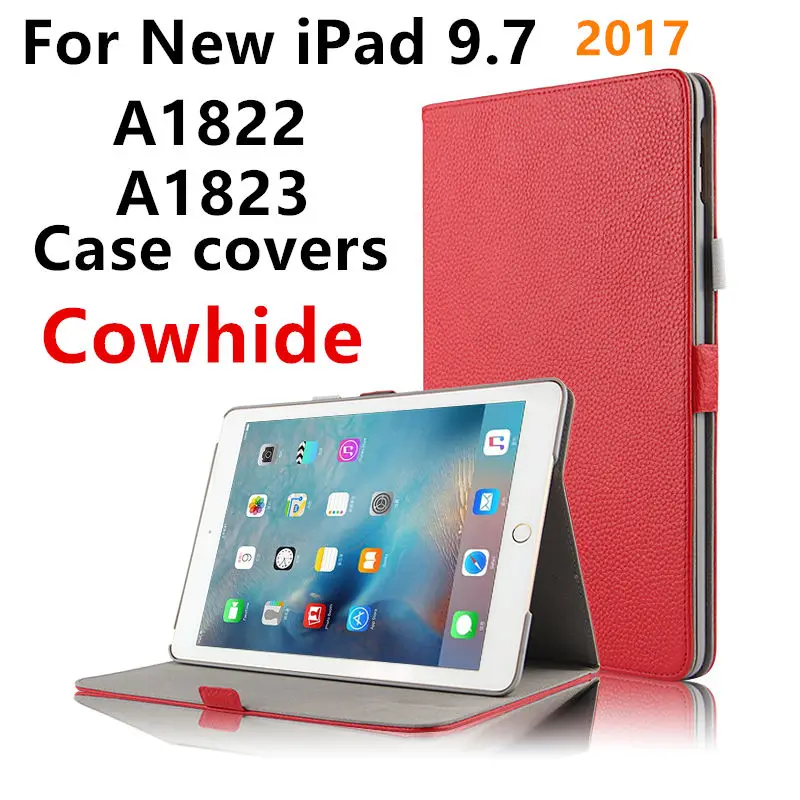 Чехол из воловьей кожи для Apple новый iPad 9 7 дюймов 2017 2018 чехол умный натуральной A1822