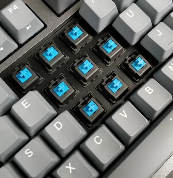 Механическая клавиатура DURGOD Cherry MX Switch N-key rolllover 87 клавиш(PBT) интерфейс type C для геймера/машиниста/офиса(qwerty-раскладка - Цвет: Blue Switches