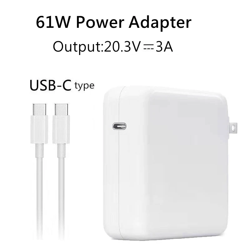 

Mryc 61W 20.3V 3A USB-C Power Adapter Type-C PD Charger For Latest Macbook pro 13 inch A1706 A1707 A1708 A1718