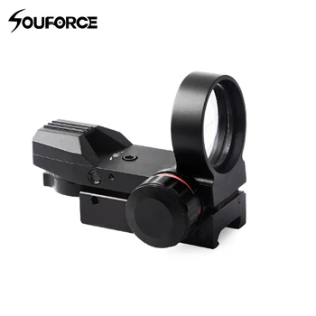 

New Tactical Red Dot Sight Four Quasi-heart Settings Models Sight Adjustable Fit 20mm Rail Mount for Hunting
