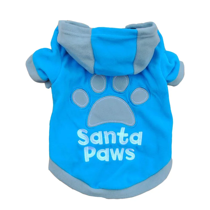 

Large Puppy Pet Dogs Cat Hoodie Fleece Sweater Sweatshirt Coat Footprint Printed Clothes