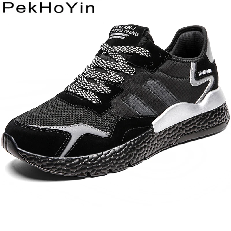 

Men Casual Shoes Thick Sole Soft Big Size Fashion Sneakers Footwear Male Walking Shoes Outdoor For Men Zapatos Black Man Super