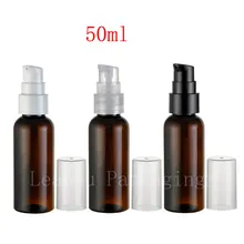50 мл X 100 пустой коричневые туфли-лодочки Пластик контейнеры косметические бутылки насос для тонкого распыления походная упаковка освежители воздуха многоразовые 50cc