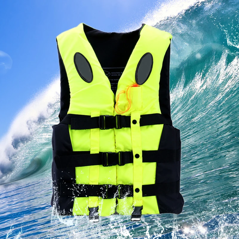 Полиэстер Lifeguard полиэстер размеры для взрослых мужчин и женщин плавание Универсальный Лыжный surf спасательный жилет из пенистого материала со свистком