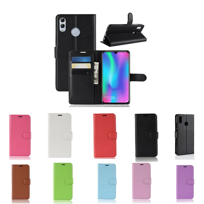 10 шт. магнитный чехол книжка из искусственной кожи с текстурой личи для Huawei Honor Lite