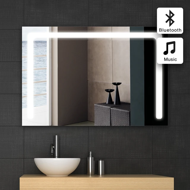 1pc 60x100cm Bath Mirror In Bathroom Bluetooth Illuminated Led Gl 1pc 60x100cm Bath Mirror In Bathroom Bluetooth Illuminated Led Gl Wall Ip44