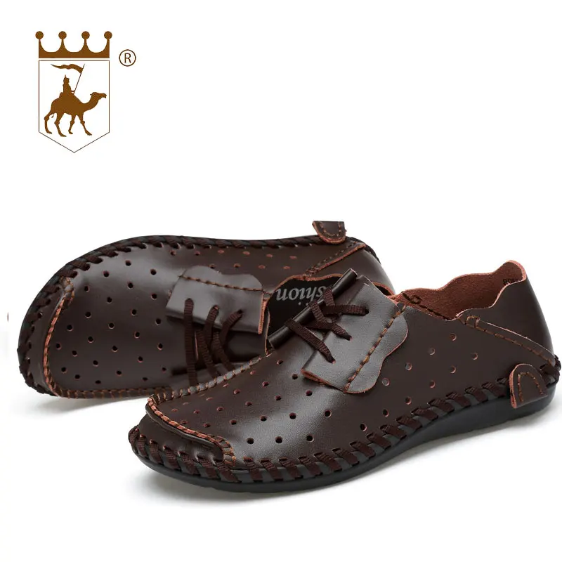 2018 brown Negócios Homens 38 Novos brown De Couro light 50 Grande Backcamel Qualidade Lace Dos Sapatos Preguiçosos black Quente dark Pés Hollow Hollow brown dark Black Casuais Respirável Tamanho Hollow up light brown dtw6xqIfI