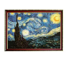 2000 Pieces Famous Starry Night Thicker Paper Puzzle Diy Grownup puzzle 2000pcs Christmas Gift for Children the grownup