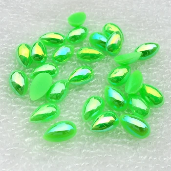 

2000pcs/lot 6*10mm AB Flat-back resin water drop rhinestones scrapbook Crafts D486*2K