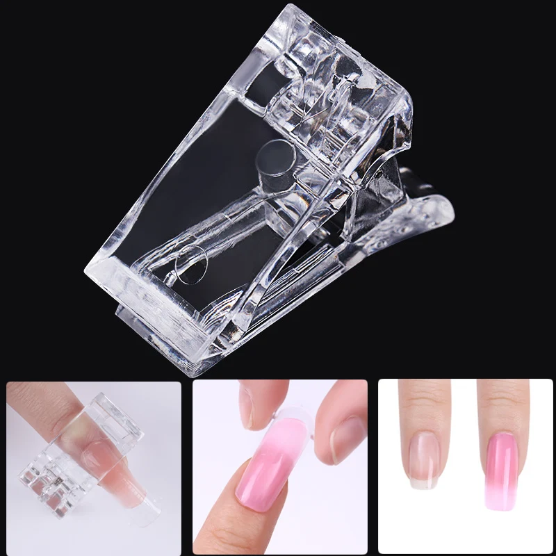 

5pcs/set Clear Nail Tips Clip Quick Building False Finger Extension Maincure Art Builder Tool Polymer Gel UV Gel Mold Dual Forms