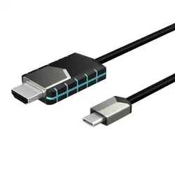 ALLOYSEED черный usb type C к HDMI кабель для аудио-видео преобразователь ТВЧ-сигналов для ноутбуков/телефонов TPE + цинковый сплав + ABS папа-папа