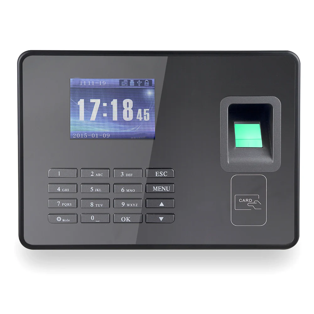 Биометрическое устройство для считывания отпечатков пальцев работник проверка-в рекордер TCP/IP 2,8 дюймовый ЖК-экран DC 5 V часы-Регистратор посещений