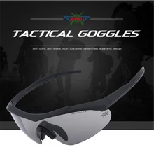 Профессиональные тактические очки, военные очки для стрельбы, Пейнтбольные очки, уличные спортивные очки