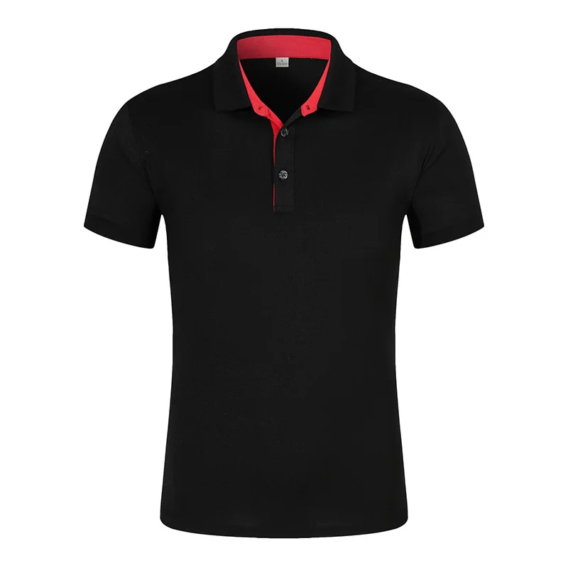 Summer men's casual T-shirt advertising logo blouses beads cotton lapel short sleeves work clothes wholesale | Мужская одежда