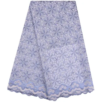 

Swiss voile lace wedding fabric High quality Nigerian dry cotton lace fabric for women party dress 5yards 1225