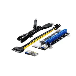 Новый 1x к 16x Графика карты патч-корд 6pin 60 см USB3.0 pci-e удлинитель для шахтера Мощность Кабель-адаптер райзер карты