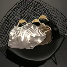 Летние шорты для девочек с эластичной резинкой на талии; повседневные свободные шорты для девочек; однотонные модные блестящие шорты для малышей; детские штаны; Новинка